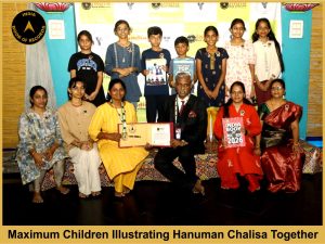 Maximum Children Illustrating Hanuman Chalisa Together.