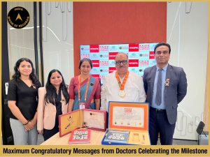 Maximum Congratulatory Messages from Doctors Celebrating the Milestone.