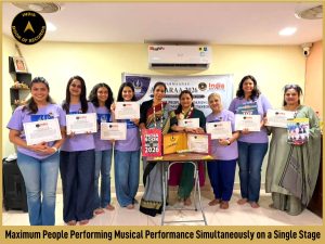 Maximum People Performing Musical Performance Simultaneously on a Single Stage.