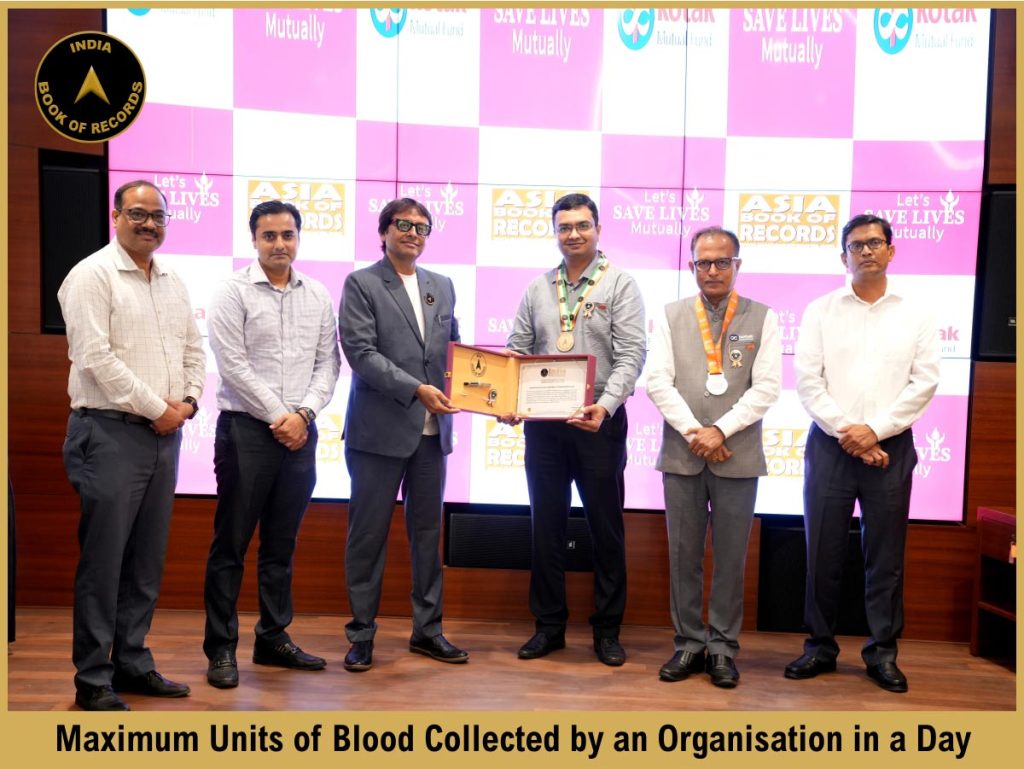 Maximum Units of Blood Collected by an Organisation in a Day.