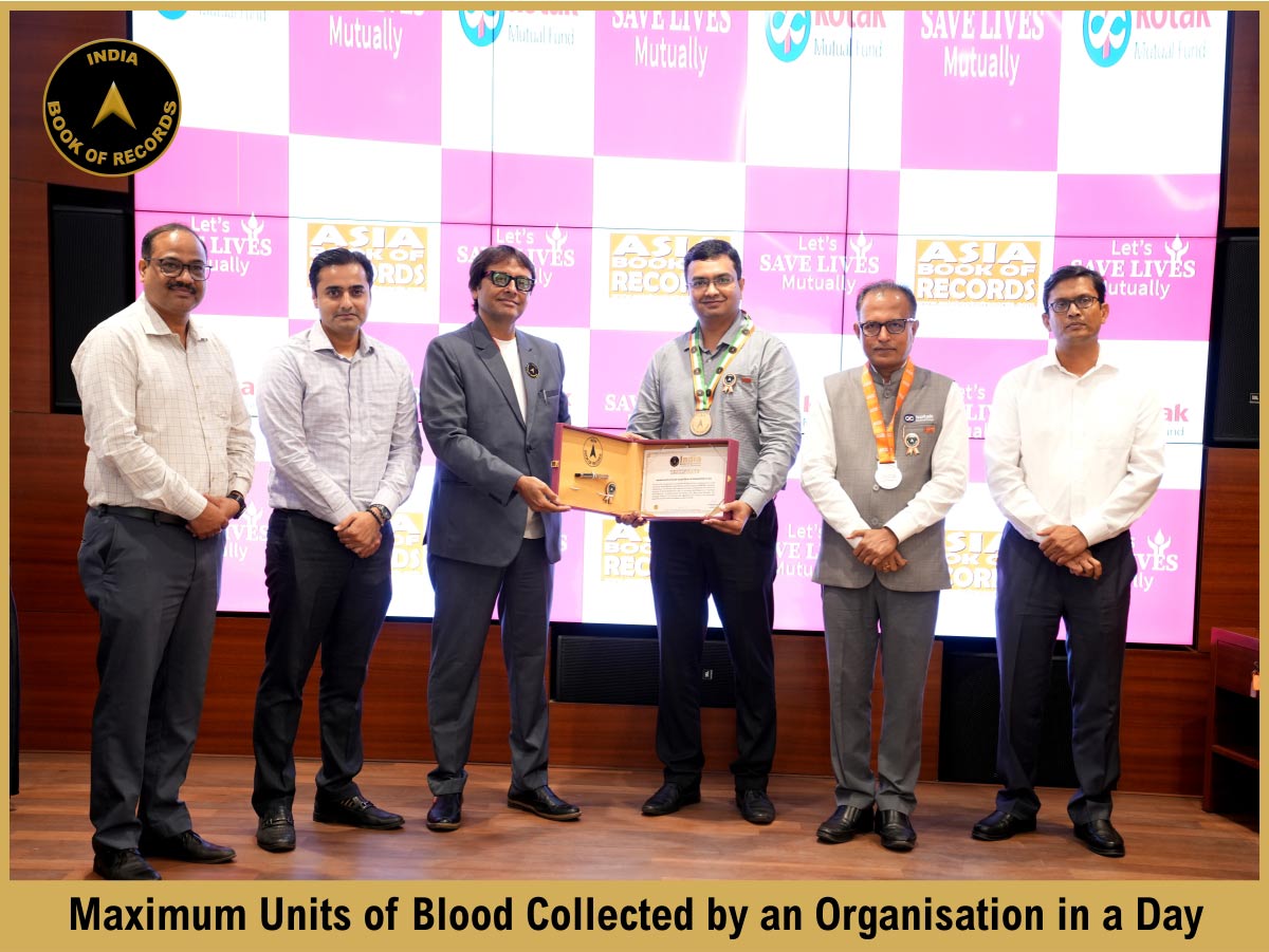 Maximum Units of Blood Collected by an Organisation in a Day