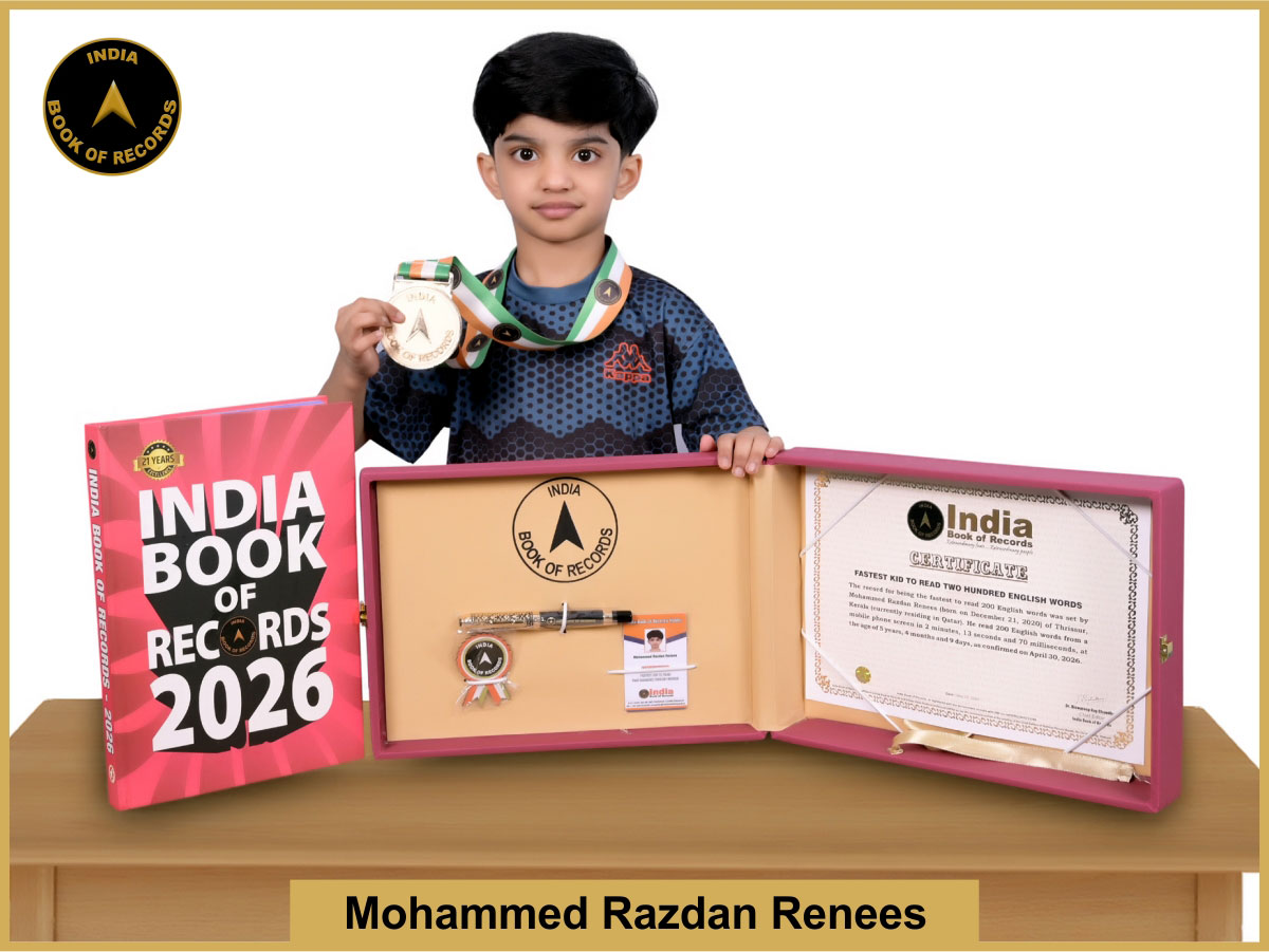 Fastest kid to read two hundred English word