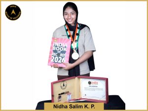 Image of Nidha Salim K. P. with IBR certificate .
