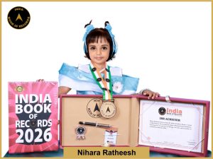 Image of Nihara Ratheesh with IBR Achiever Certificate.