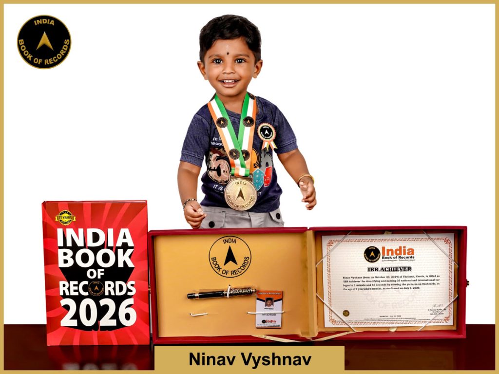 Image of Ninav Vyshnav with IBR Achiever Certificate.