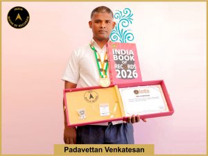 Image of Padavettan Venkatesan with IBR certificate.