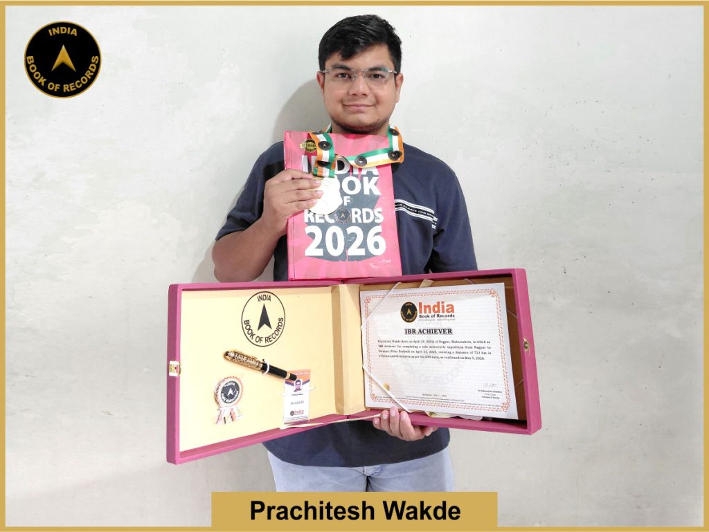 Image of Prachitesh Wakde with IBR certificate.