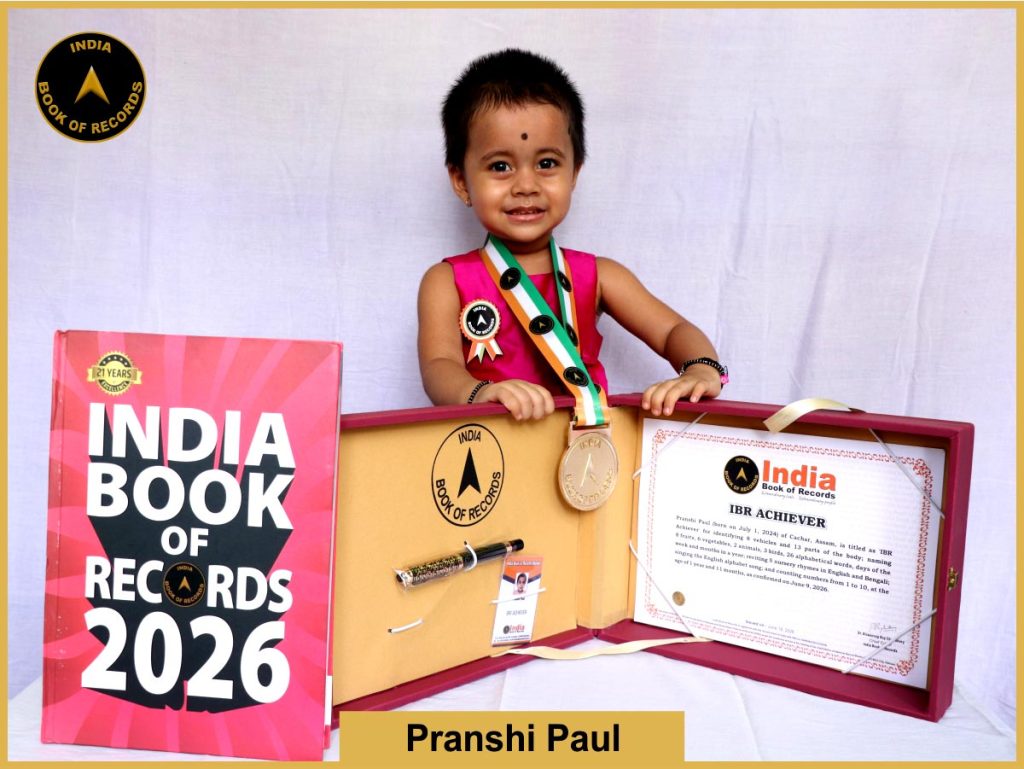 Pic of Pranshi Paul with IBR Achiever certificate.