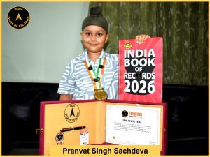 Image of Pranvat Singh Sachdeva with IBR Achiever Certificate.
