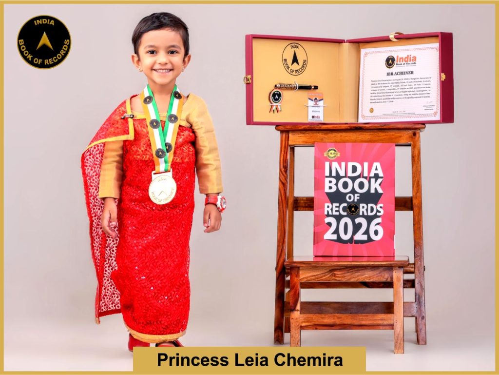 Image of Princess Leia Chemira with IBR Achiever Certificate.