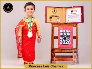 Image of Princess Leia Chemira with IBR Achiever Certificate.