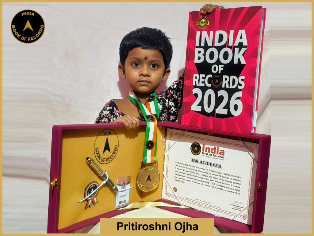 Image of Pritiroshni Ojha with IBR Achiever Certificate.