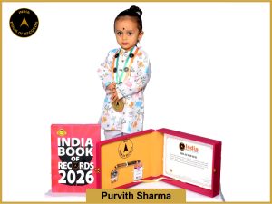 Image of Purvith Sharma with IBR Certificate .