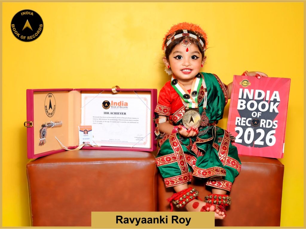 Ravyaanki Roy with IBR Achiever Certificate.