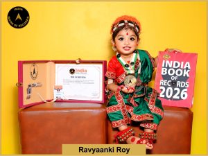 Ravyaanki Roy with IBR Achiever Certificate.