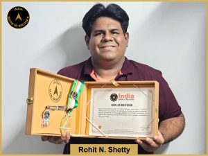 Image of Rohit N. Shetty with IBR Achiever certificate.