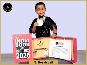 Pic of S. Neevisusii with IBR Achiever certificate.