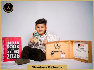 Image of Shantanu P. Gowda with IBR Achiever Certificate.