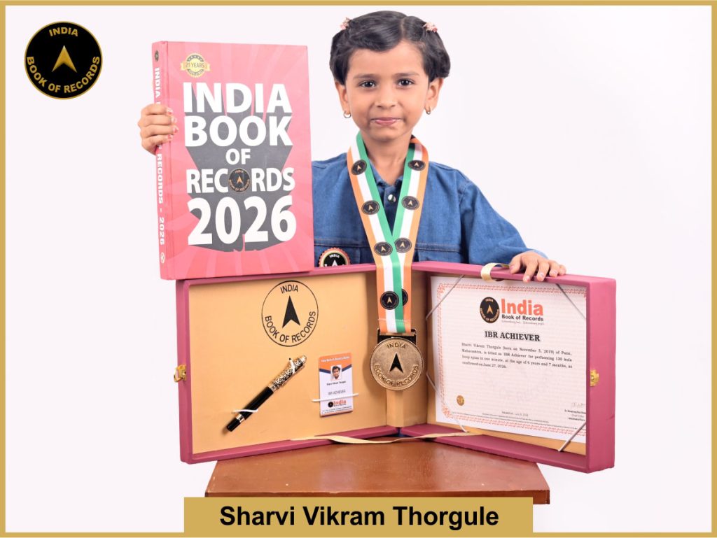 Image of Sharvi Vikram Thorgule with IBR Achiever Certificate.