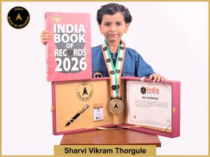 Image of Sharvi Vikram Thorgule with IBR Achiever Certificate.