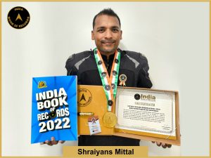 Image of Shraiyans Mittal, Fastest individual to complete a solo motorcycle expedition from East Coast to West Coast of India.