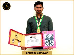 Image of Shriram Mathavan with IBR Achiever Certificate.