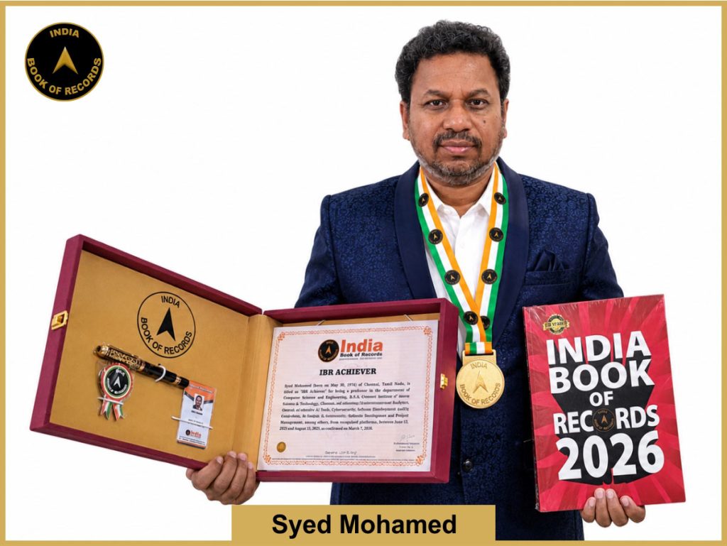 Image of Syed Mohamed with IBR Achiever Certificate.