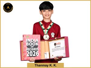 Image of Thanmay K. K. with IBR certificate .