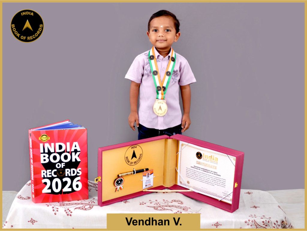 Image of Vendhan V, Maximum monuments of India identified by a toddler in 30 seconds.