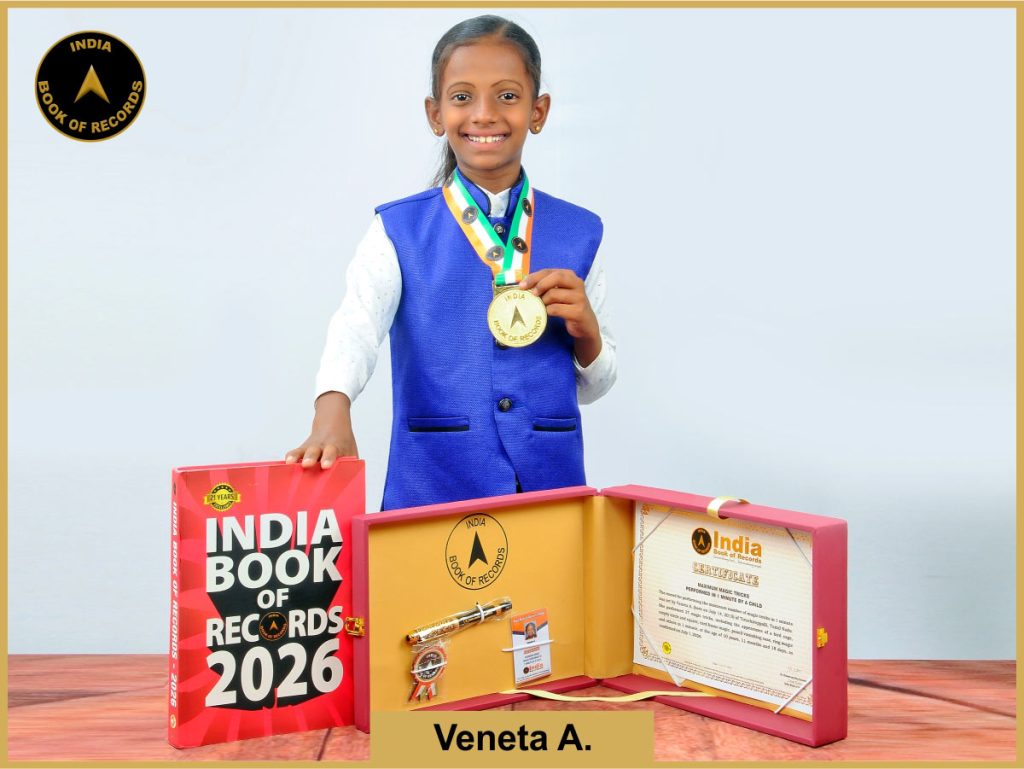 Image of Veneta A, Maximum magic tricks performed in 1 minute by a child.