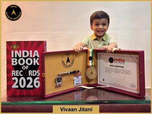 Image of Vivaan Jitani with IBR Achiever Certificate.