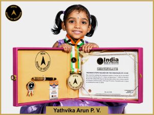 Image of Yathvika Arun P. V, Maximum steps walked on toe knuckles by a kid.