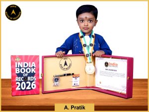 Image of A. Pratik with IBR Achiever Certificate.