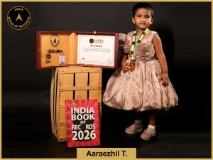 Image of Aaraezhil T. with IBR Achiever Certificate.