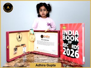 Image of Adhira Gupta with IBR Achiever Certificate.