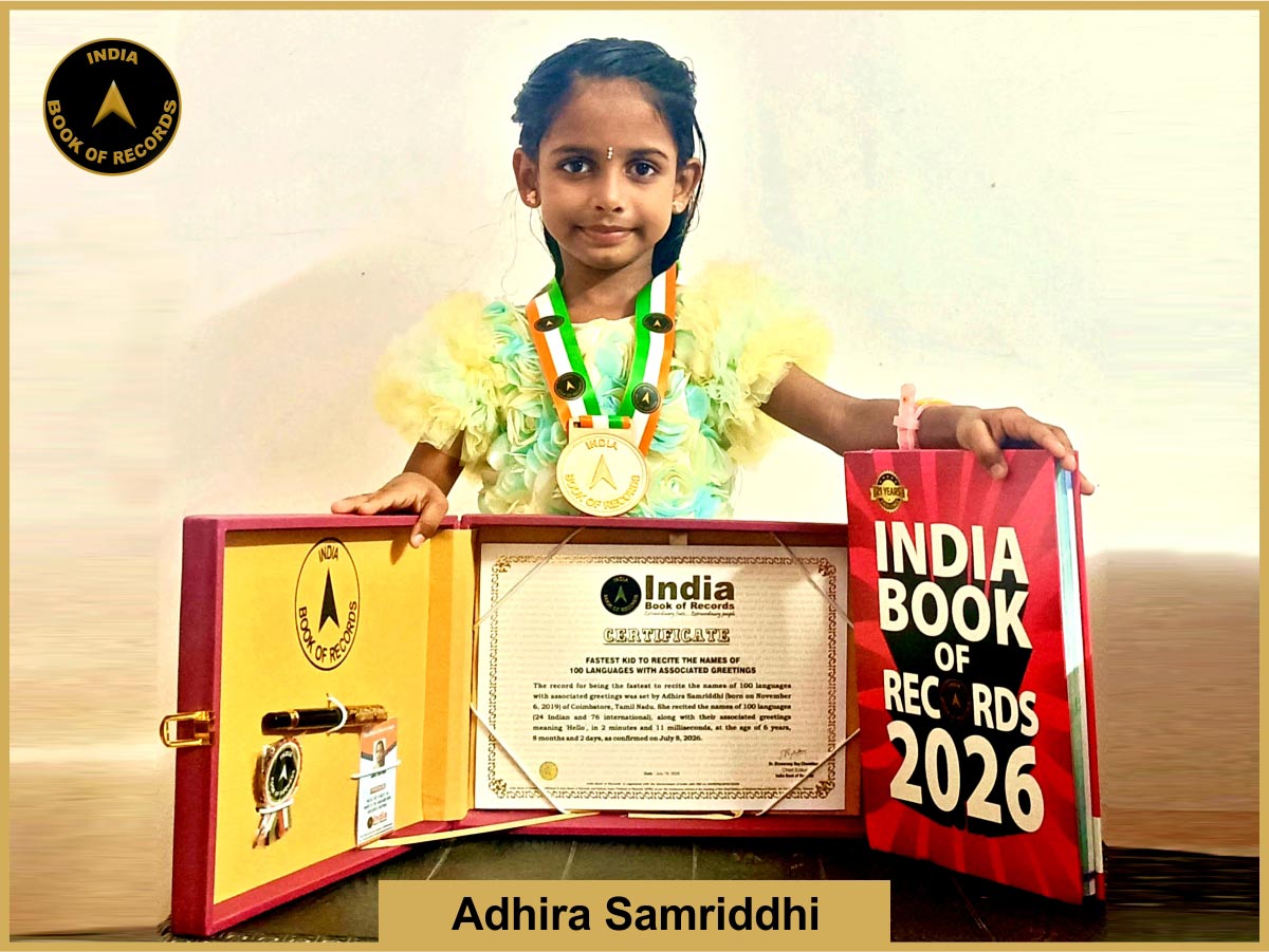 Fastest kid to recite the names of 100 languages with associated greetings 