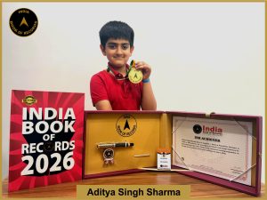 Image of Aditya Singh Sharma with IBR Achiever Certificate.