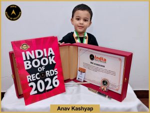 Image of Anav Kashyap with IBR Achiever Certificate.