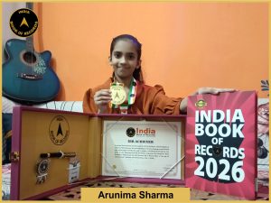 Image of Arunima Sharma with IBR Achiever certificate.