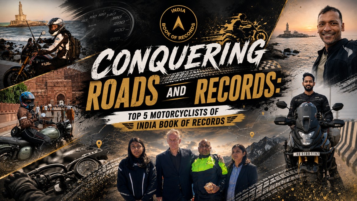 Conquering Roads and Records: Top 5 Motorcyclists of India Book of Records