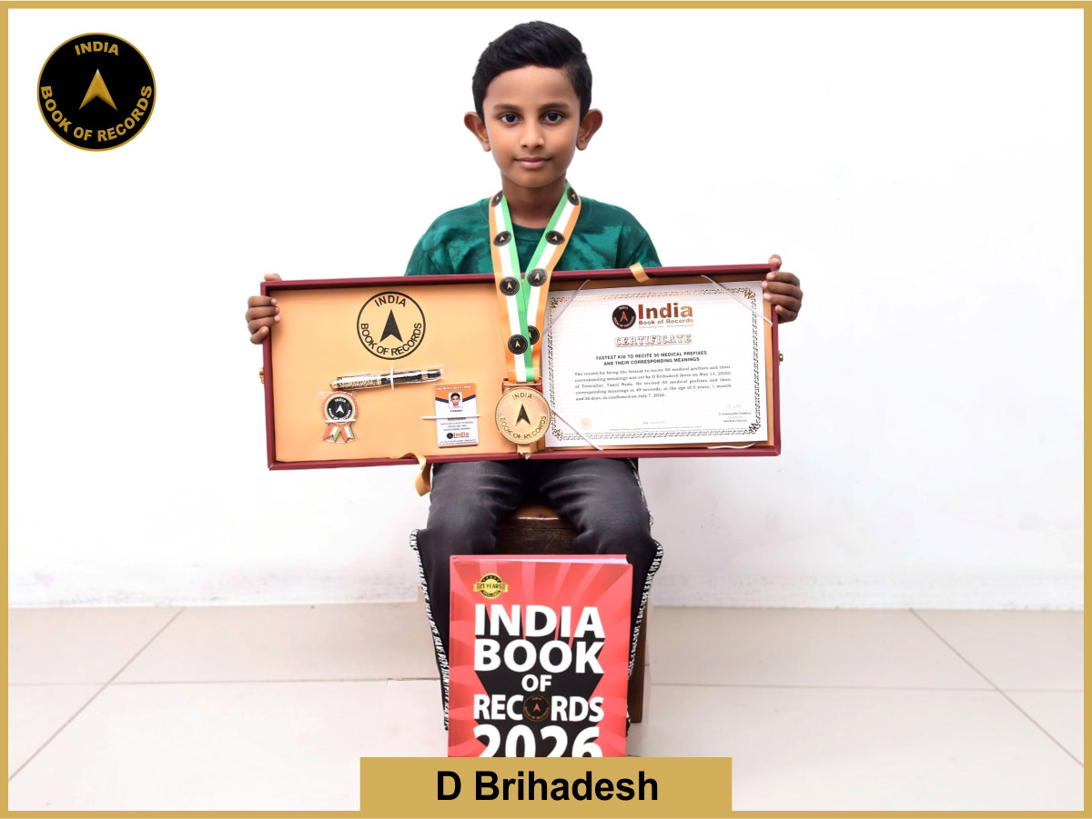 Fastest kid to recite 50 medical prefixes and their corresponding meanings