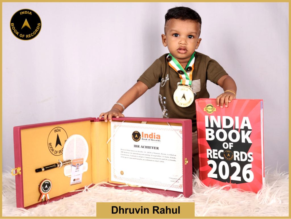 Image of Dhruvin Rahul with IBR Achiever Certificate.