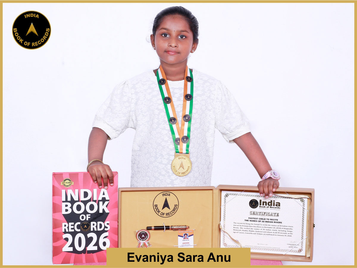 Fastest child to recite the names of 50 Indian rivers 