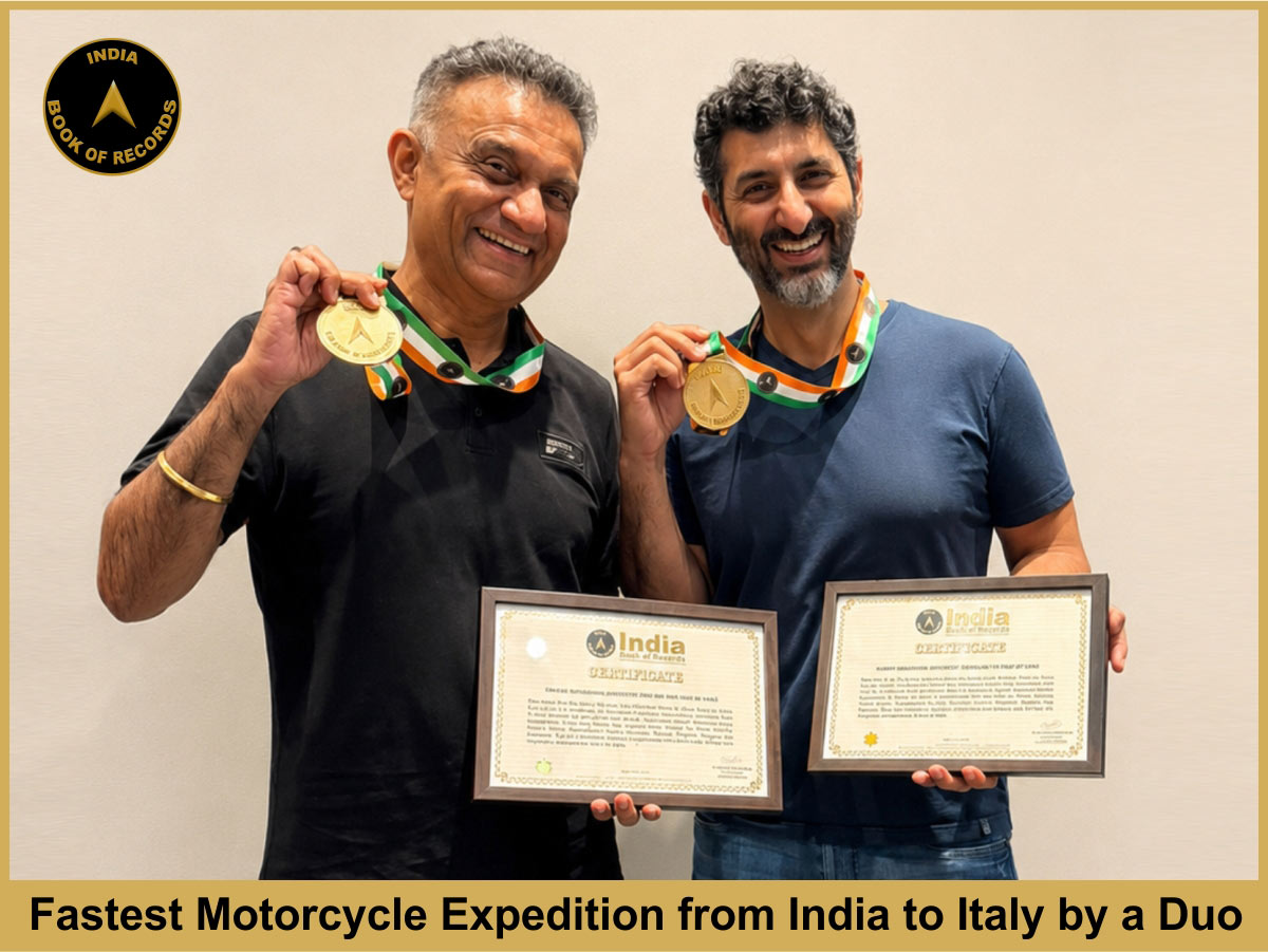 Fastest Motorcycle Expedition from India to Italy by a Duo