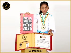 Image of G. Pozhilini with IBR Achiever Certificate.