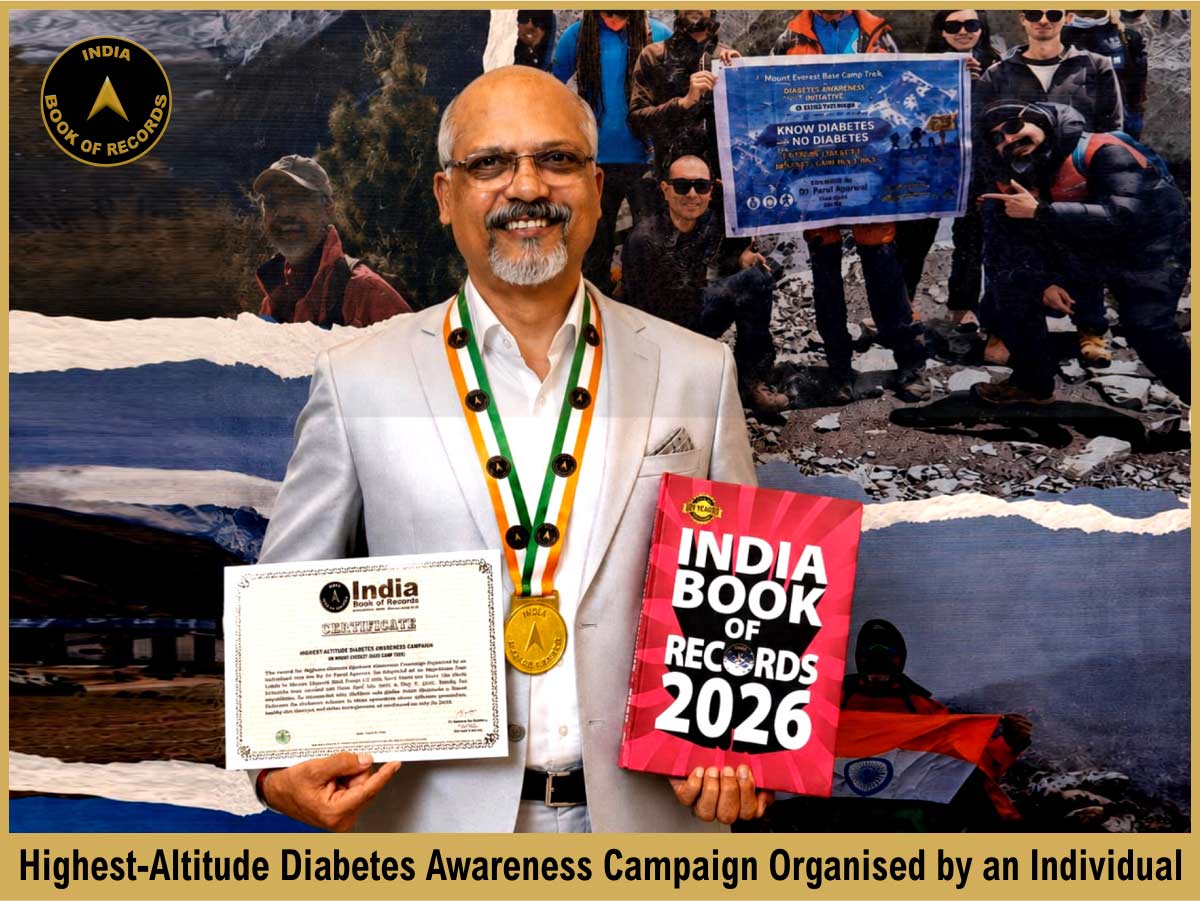 Highest-Altitude Diabetes Awareness Campaign Organised by an Individual