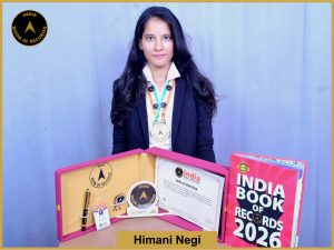Image of Himani Negi with IBR Achiever Certificate.