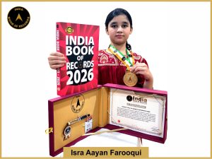 Image of Isra Aayan Farooqui, Fastest child to solve 50 arithmetic sums.