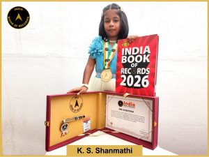 Image of K. S. Shanmathi with IBR Achiever Certificate.
