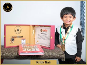 Pic of Kritik Nair with IBR Achiever certificate.